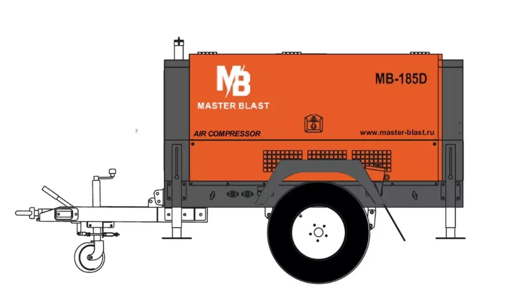 Винтовой компрессор Master Blast MB-750D (дизельный)